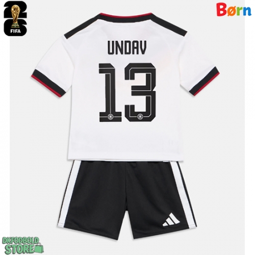 Tyskland Deniz Undav #13 Replika Babytøj Hjemmebanesæt Børn VM 2026 Kortærmet (+ Korte bukser)